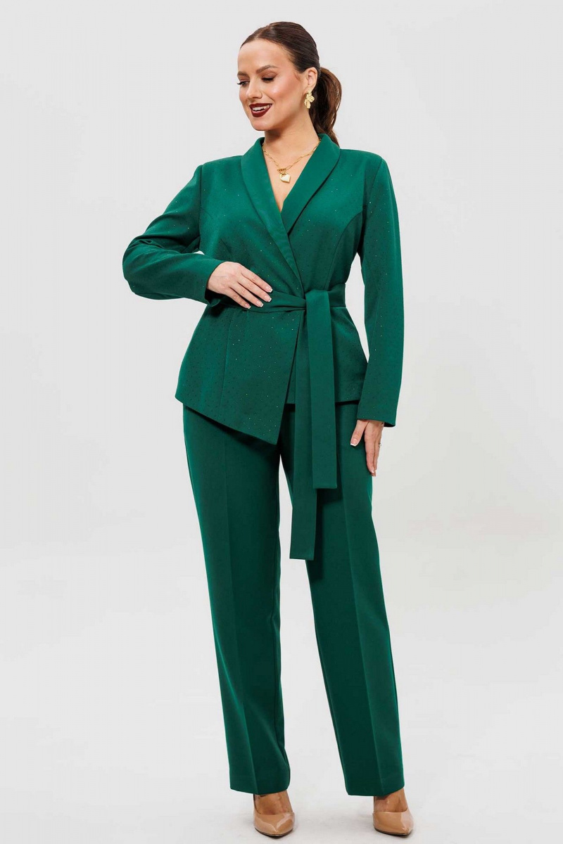 Брючный костюм Mislana 1269 зеленый