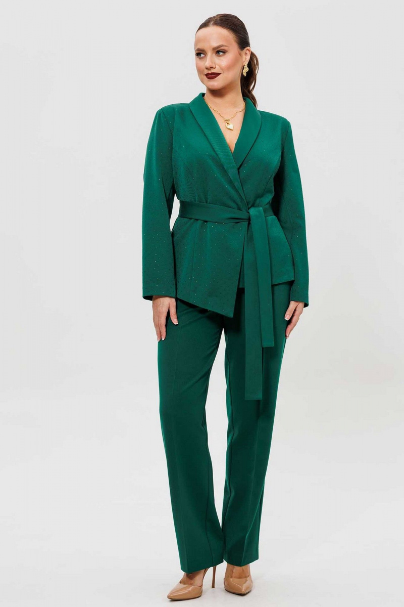 Брючный костюм Mislana 1269 зеленый