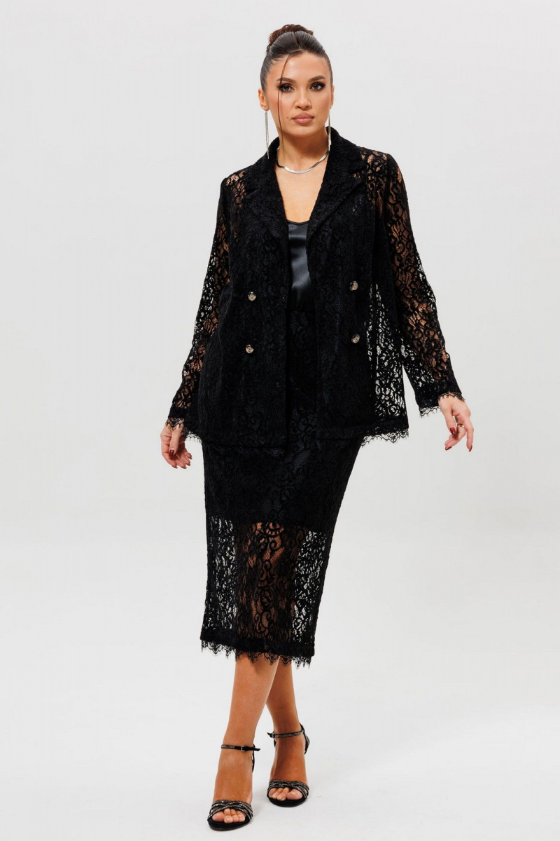 Юбочный костюм Mislana 1284 черный