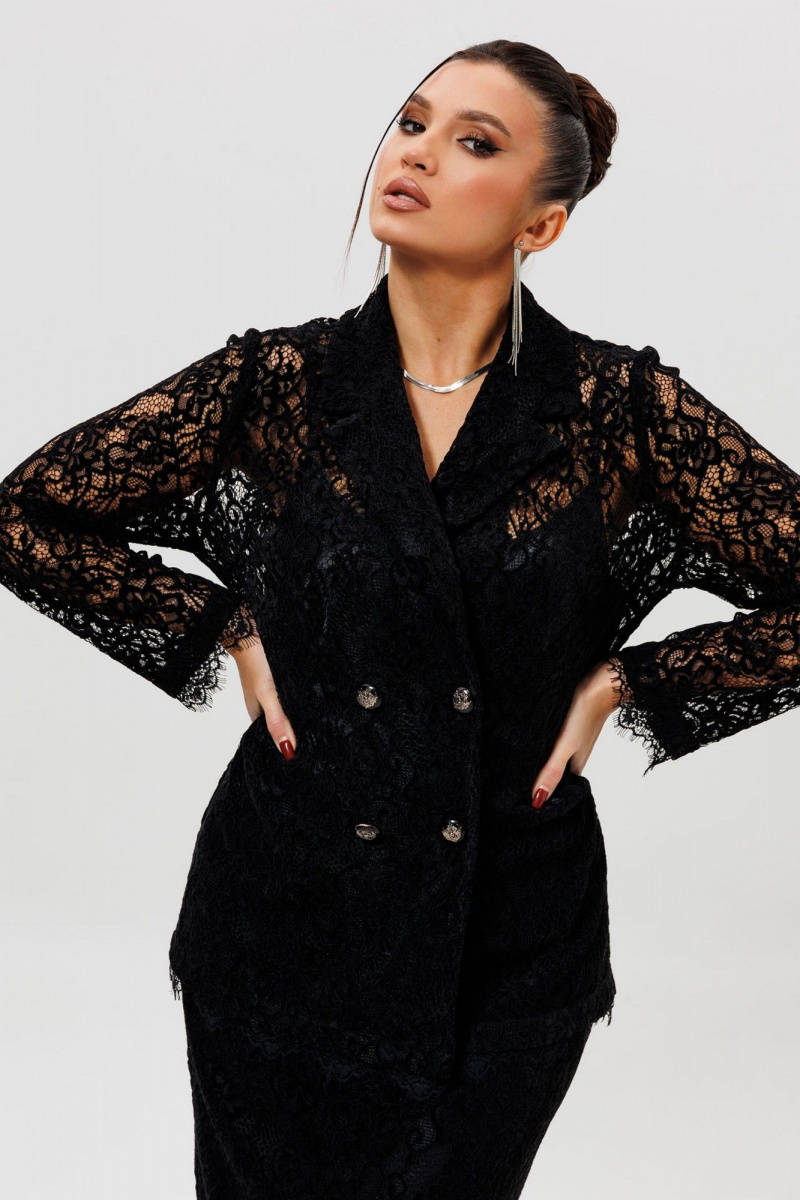 Юбочный костюм Mislana 1284 черный