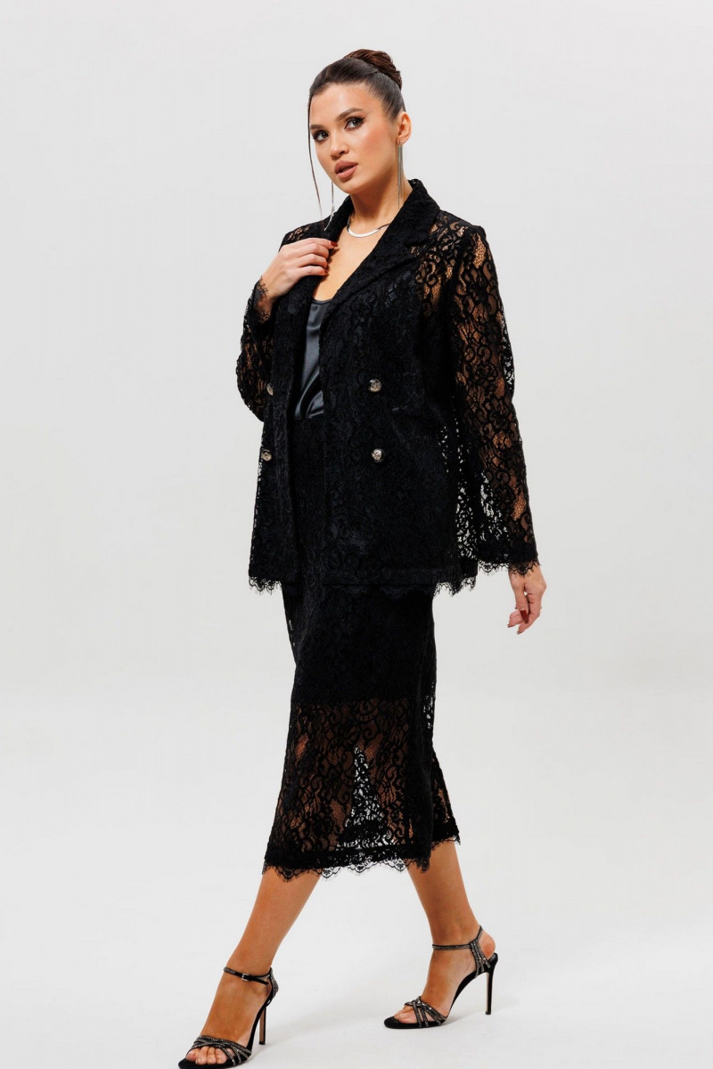 Юбочный костюм Mislana 1284 черный