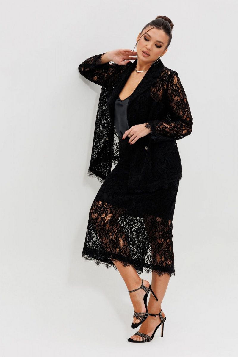 Юбочный костюм Mislana 1284 черный