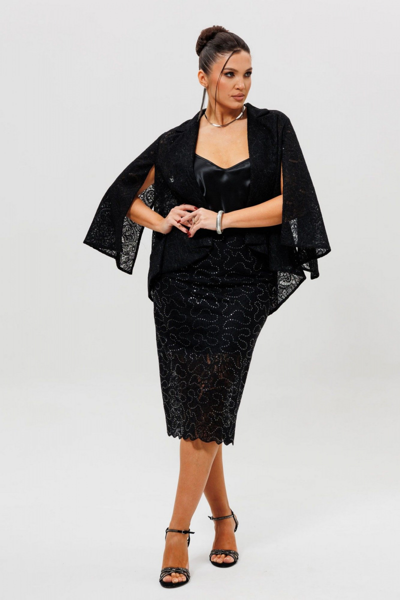 Юбочный костюм Mislana 1286 черный