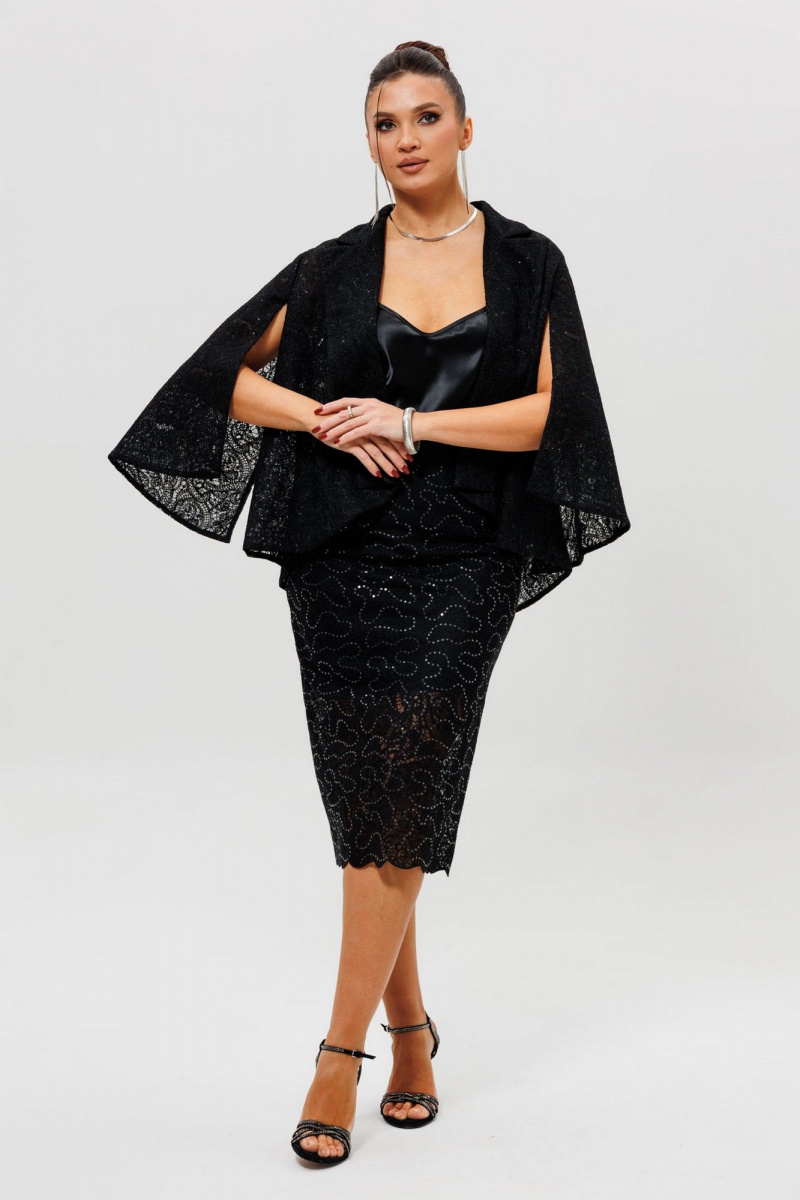 Юбочный костюм Mislana 1286 черный