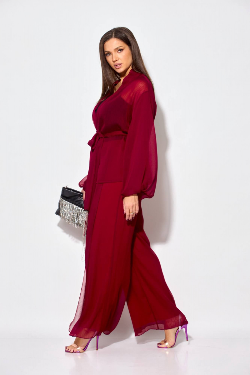 Брючный комплект Anastasia 1063.1 бордовый