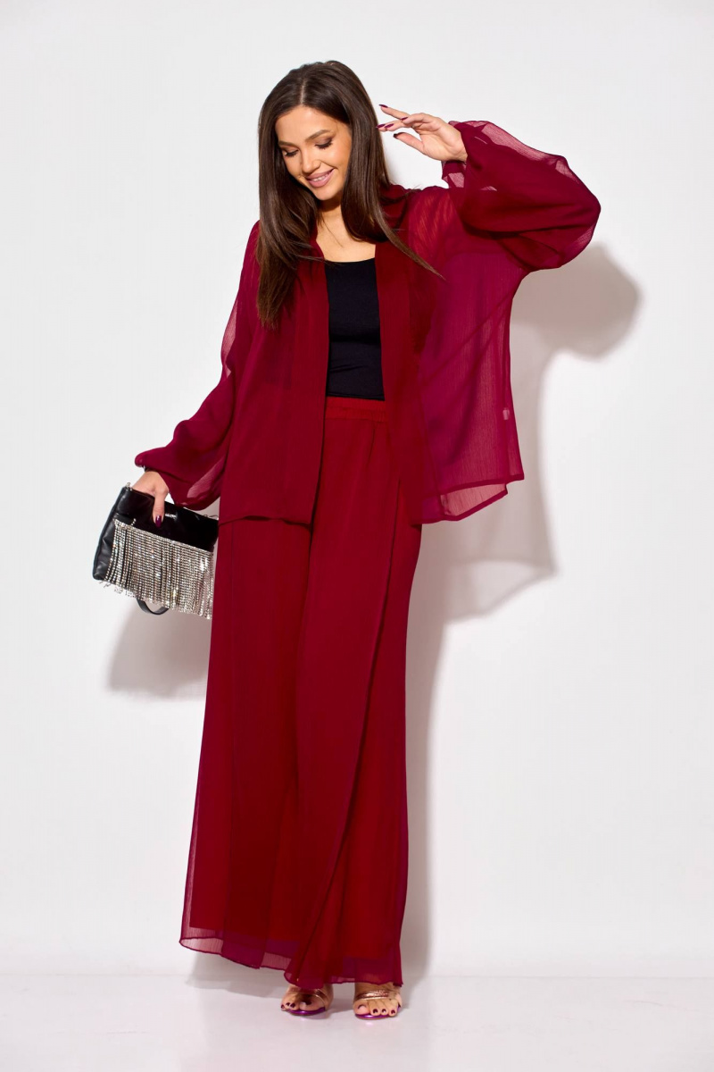 Брючный комплект Anastasia 1063.1 бордовый