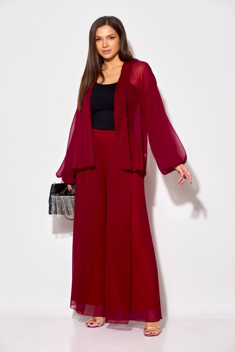 Брючный комплект Anastasia 1063.1 бордовый