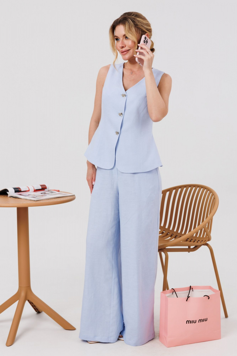 Брючный комплект Marshop М189 голубой