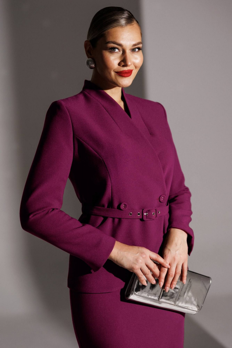 Юбочный костюм Мода Юрс 25-2940 ежевика