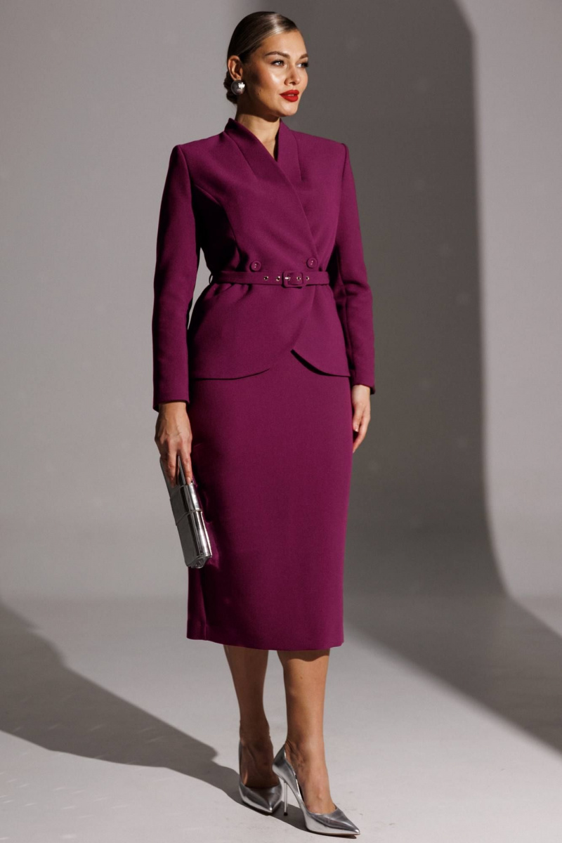 Юбочный костюм Мода Юрс 25-2940 ежевика