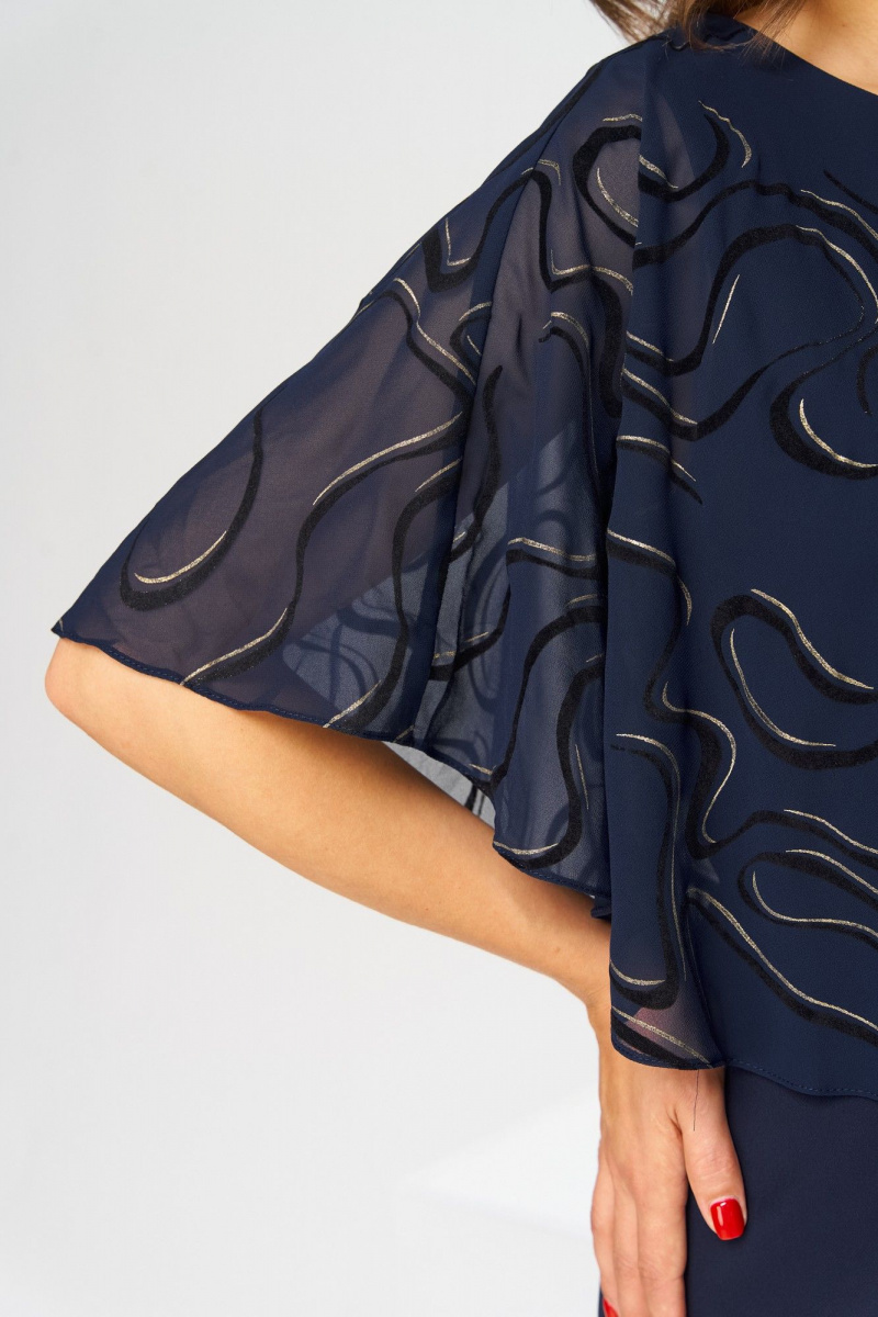 Платья Romanovich Style 1-2371 синий_флок