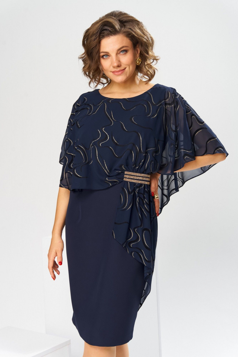 Платья Romanovich Style 1-2371 синий_флок