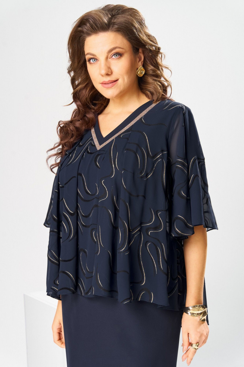 Платья Romanovich Style 1-2400 синий_флок