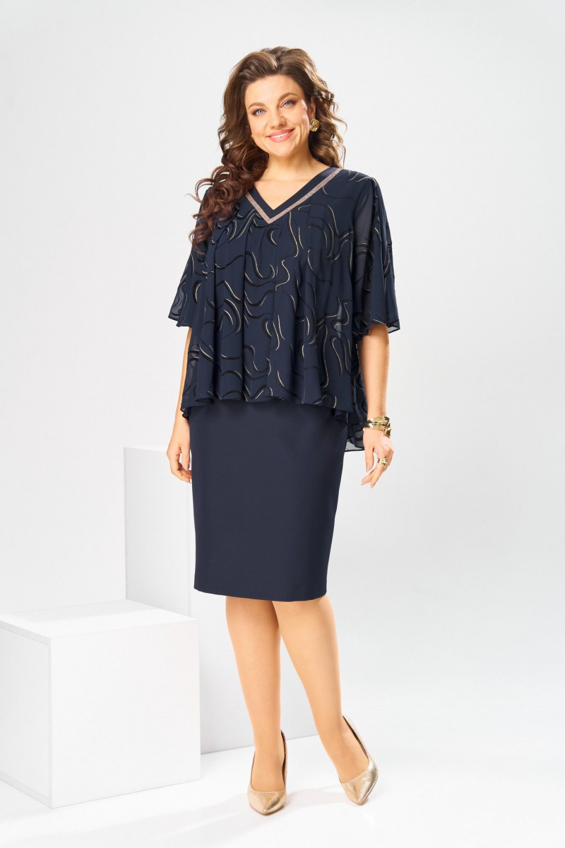 Платья Romanovich Style 1-2400 синий_флок