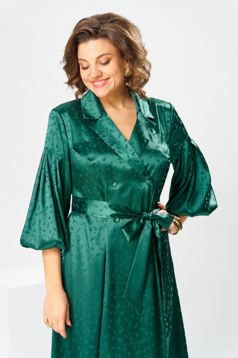 Платья Romanovich Style 1-2837 зеленые_листики