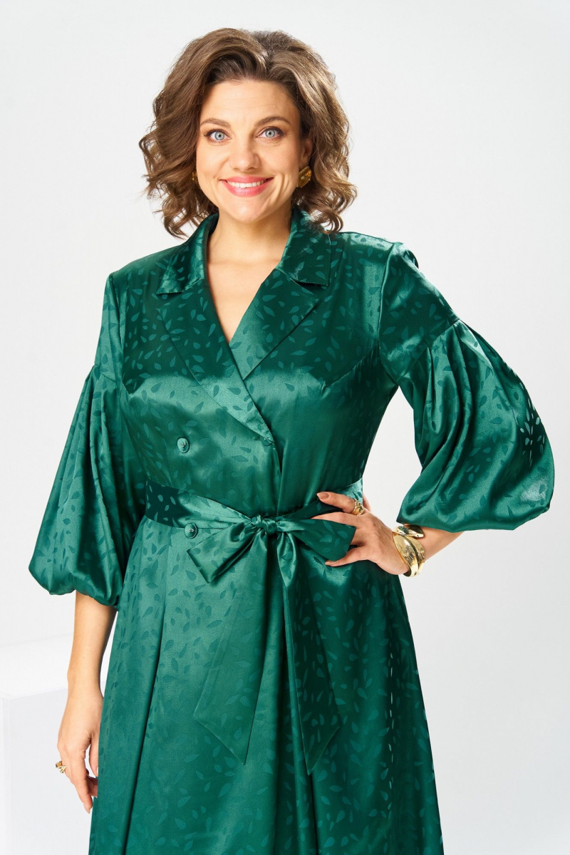 Платья Romanovich Style 1-2837 зеленые_листики