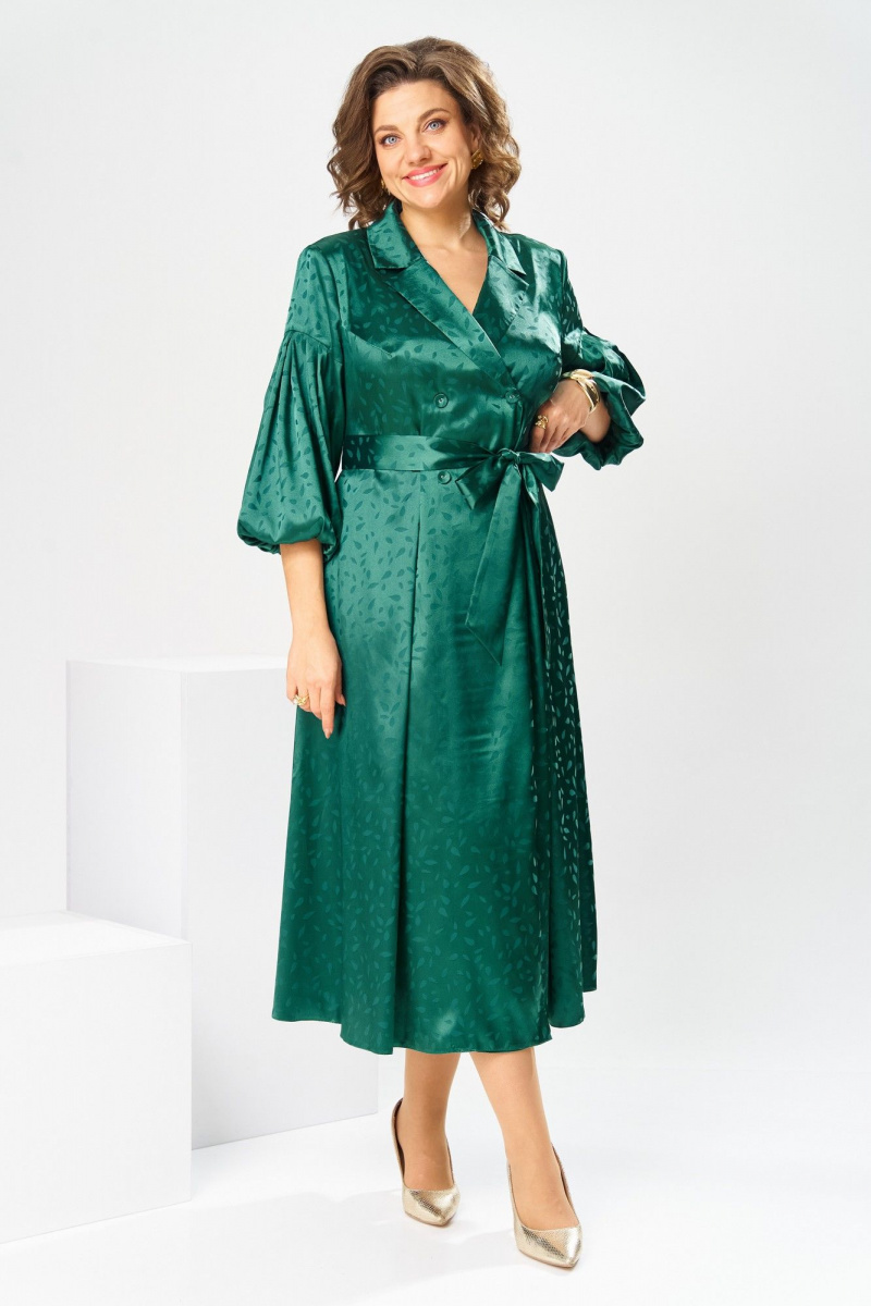 Платья Romanovich Style 1-2837 зеленые_листики