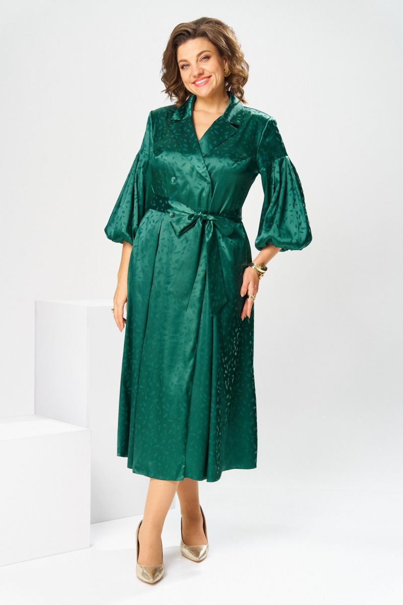 Платья Romanovich Style 1-2837 зеленые_листики