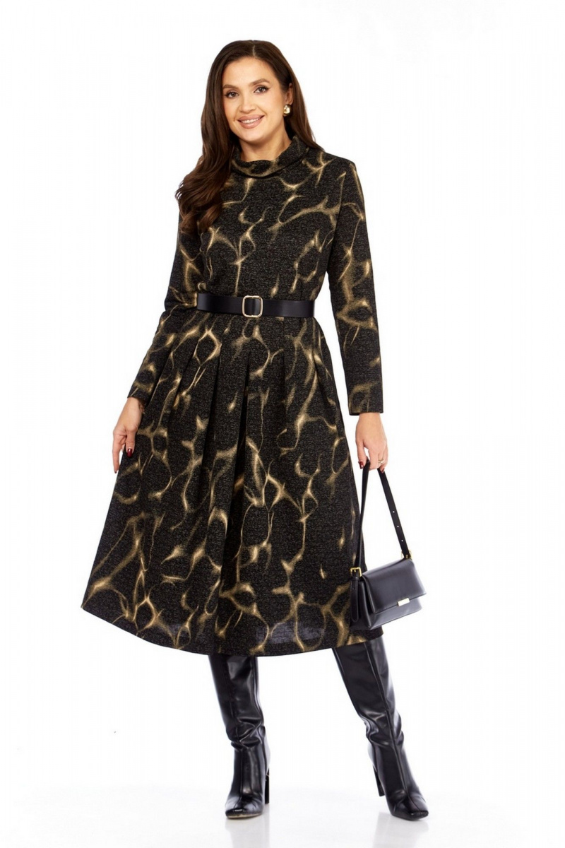 Платья Милора-стиль 1164/1 черный_с_разводами