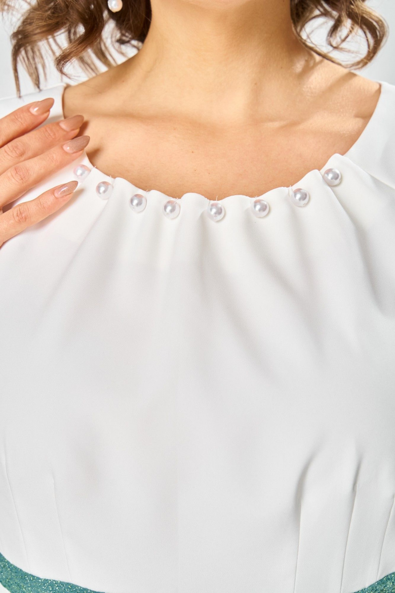 Плательный комплект Romanovich Style 3-2697 белый/зелень