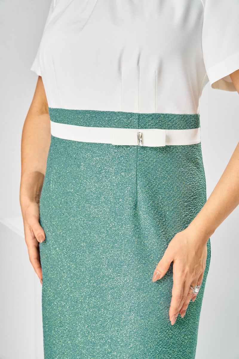 Плательный комплект Romanovich Style 3-2697 белый/зелень