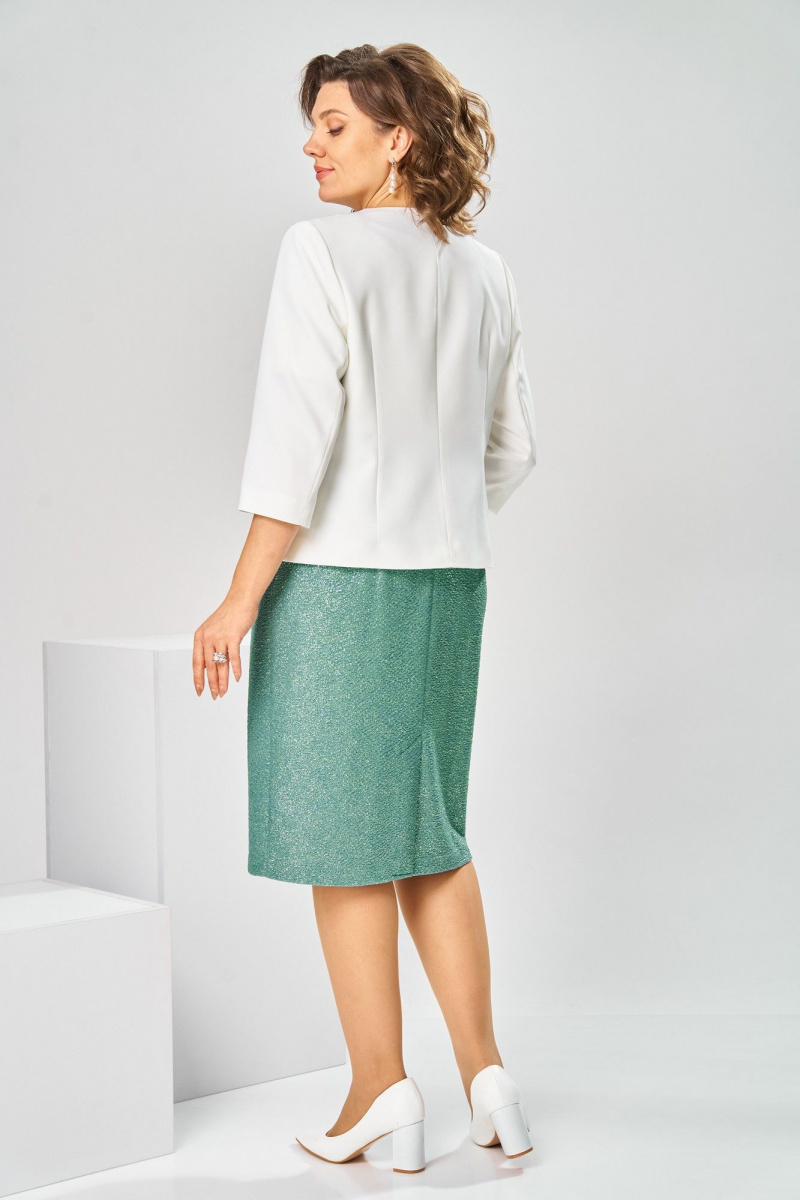 Плательный комплект Romanovich Style 3-2697 белый/зелень