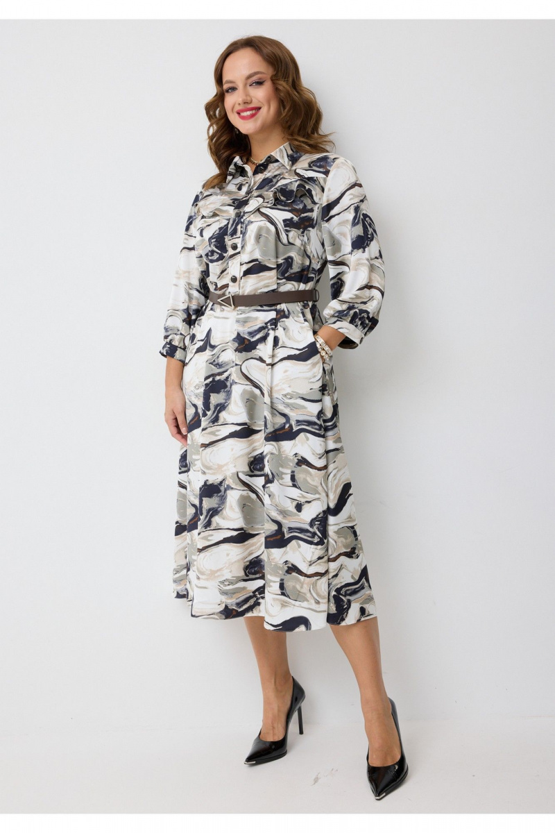 Платья Твой имидж 2280 молочный_с_принтом