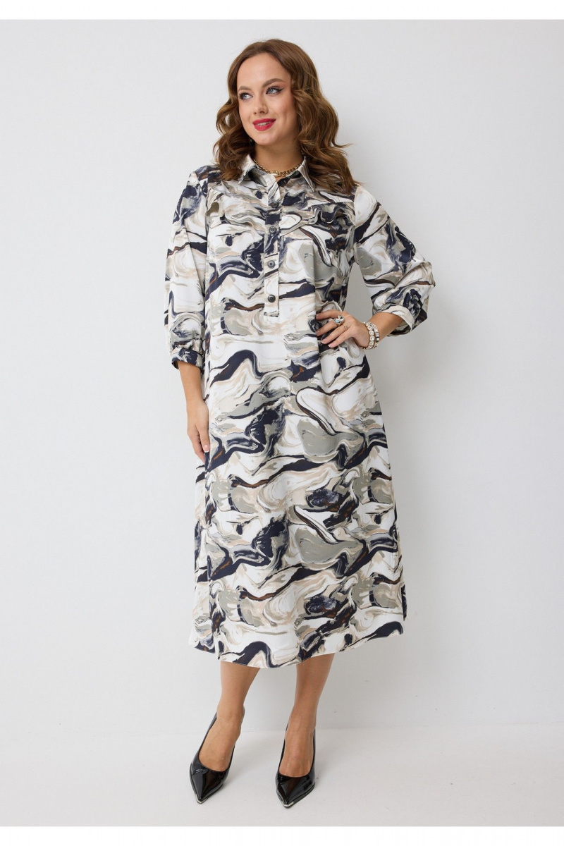 Платья Твой имидж 2280 молочный_с_принтом