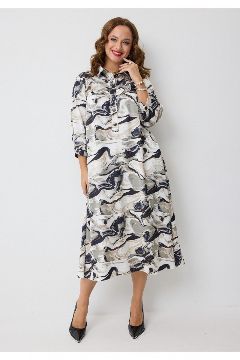 Платья Твой имидж 2280 молочный_с_принтом