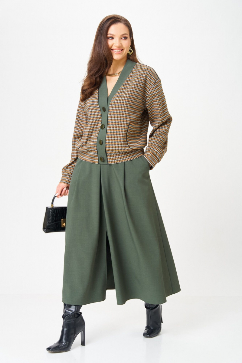 Юбочный комплект Aira Style 24131-1 зеленый