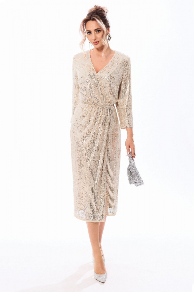 Платья Golden Valley 44202 бежевый