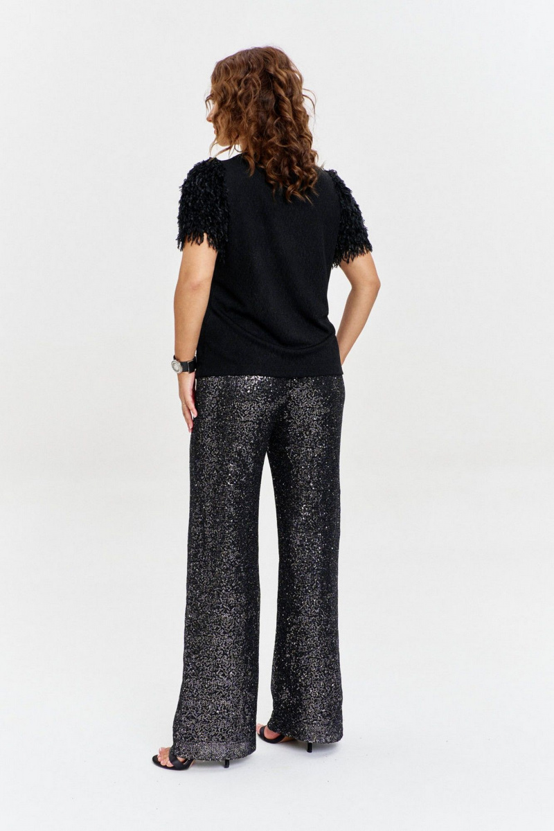 Брюки AVE RARA 4156 черно-серебристый