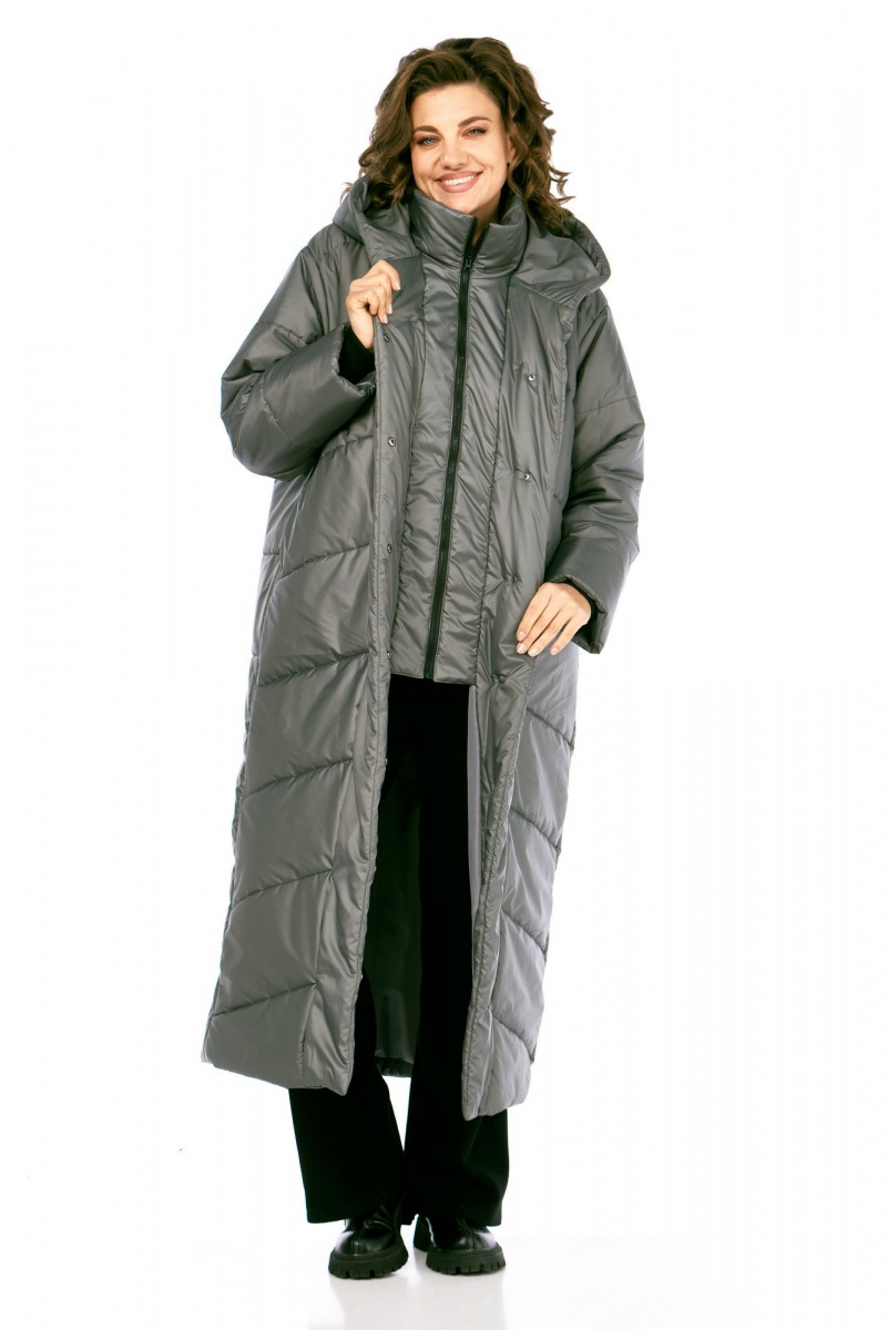 Женское пальто Диомант 2128 серый