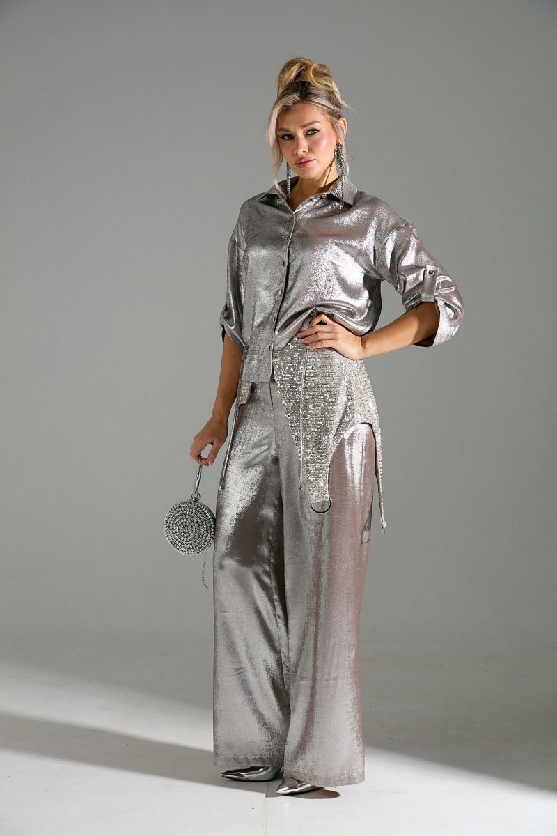 Брючный комплект LM М98 бежевый_шиммер