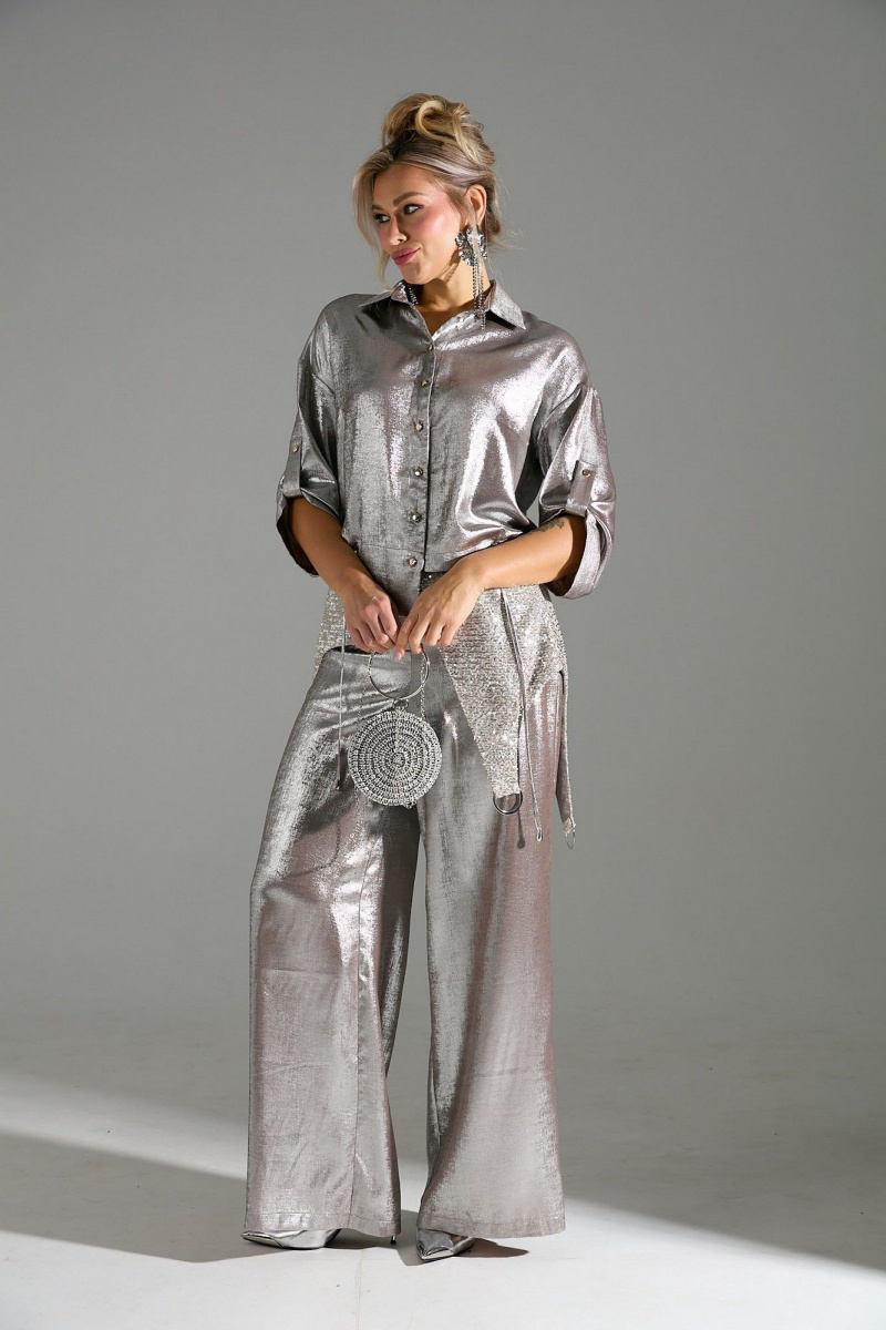 Брючный комплект LM М98 бежевый_шиммер