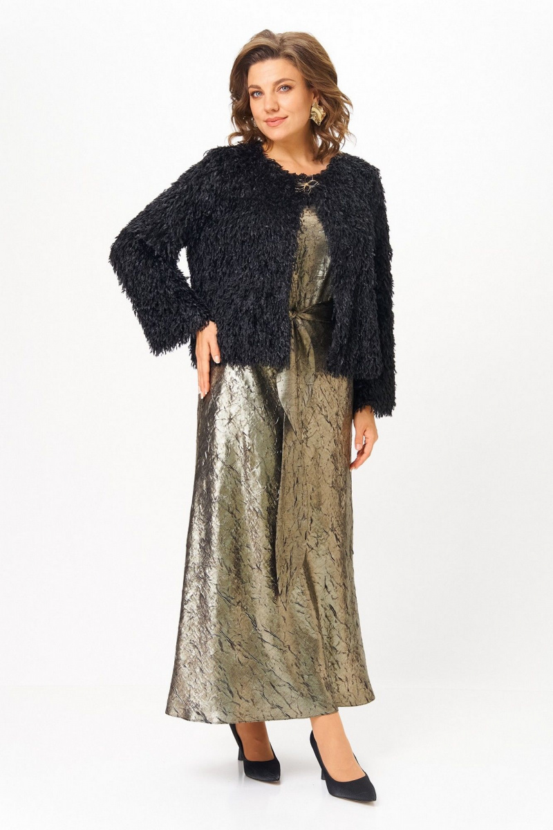 Плательный комплект Koketka i K 1332 золотой+черный