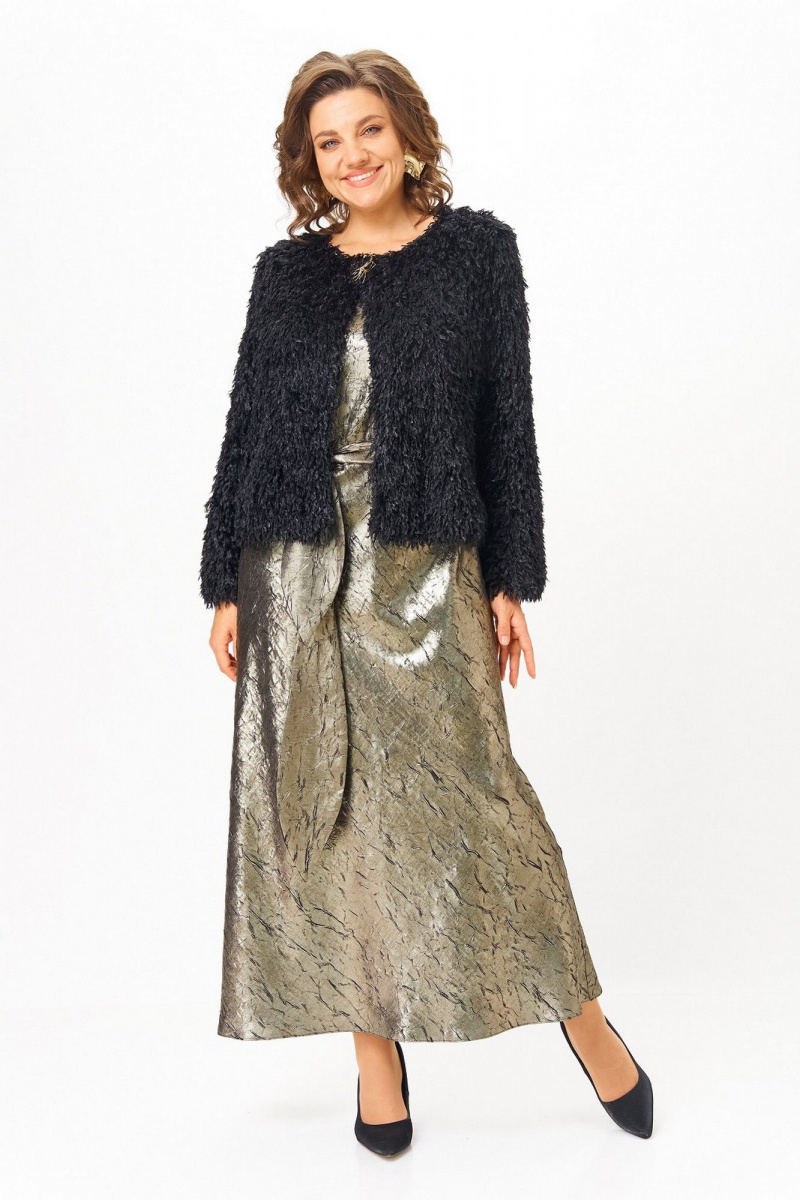 Плательный комплект Koketka i K 1332 золотой+черный