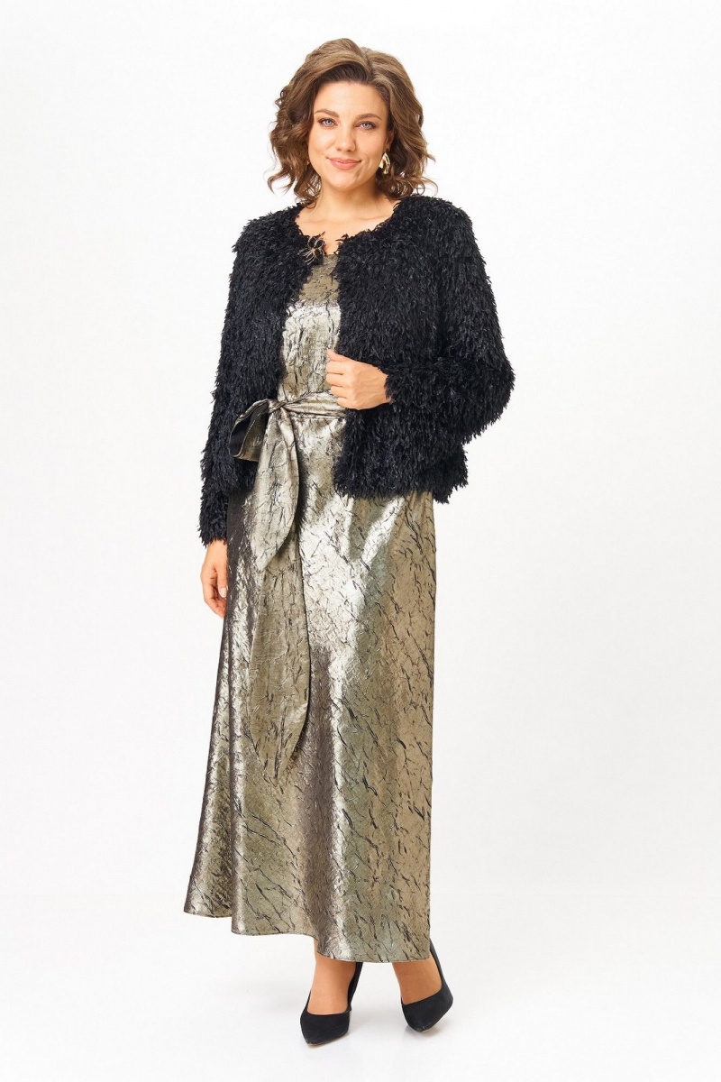 Плательный комплект Koketka i K 1332 золотой+черный