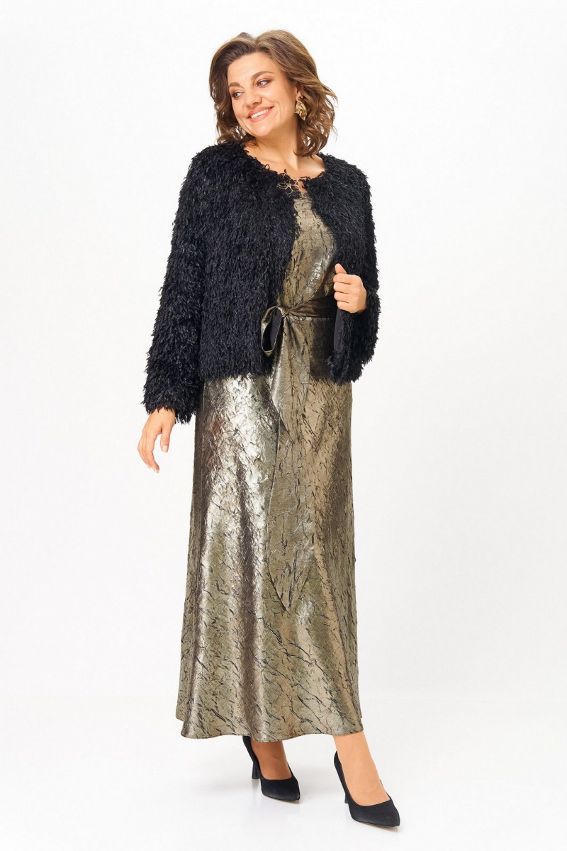 Плательный комплект Koketka i K 1332 золотой+черный