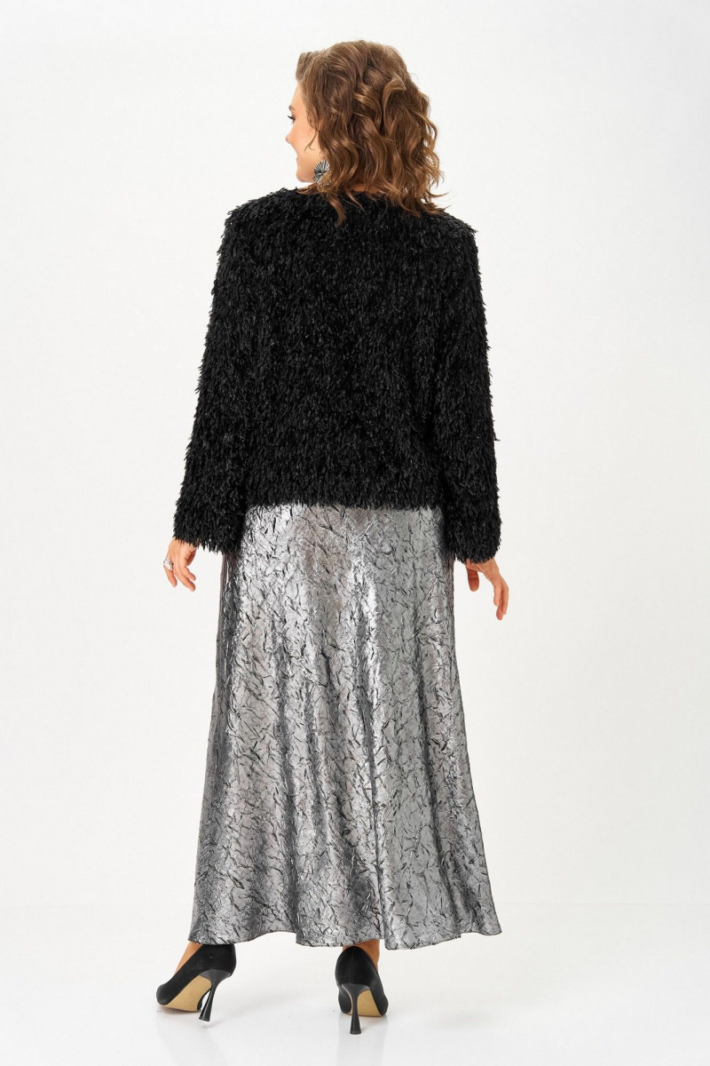 Плательный комплект Koketka i K 1332 серебристый+черный