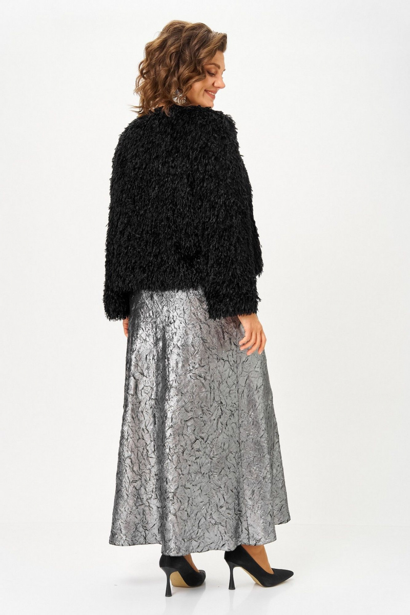 Плательный комплект Koketka i K 1332 серебристый+черный