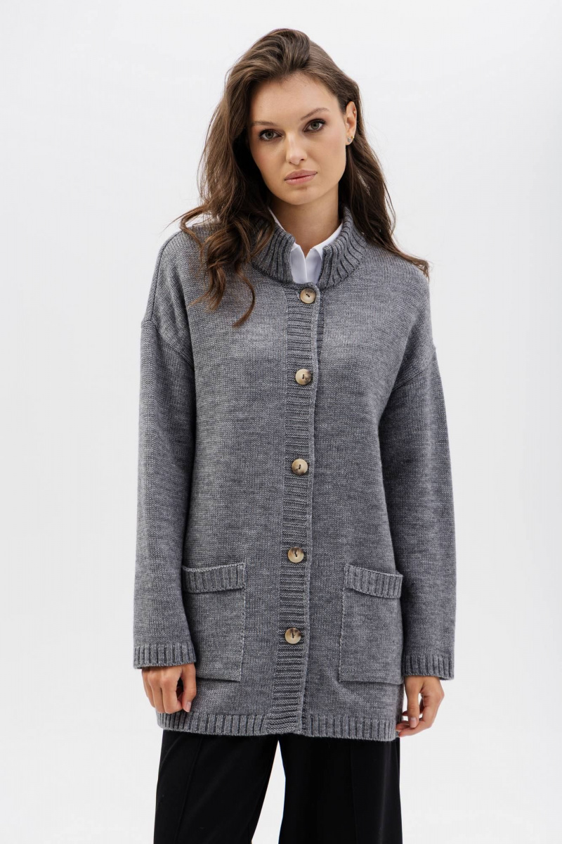 Кардиганы Romgil РВ0268-ШЕ5 серый