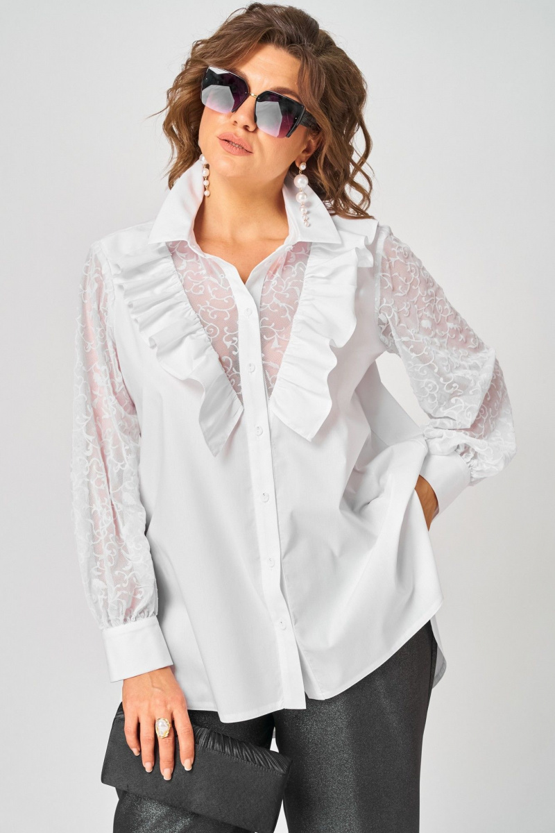 Блузы EVA GRANT 7174-1В белый