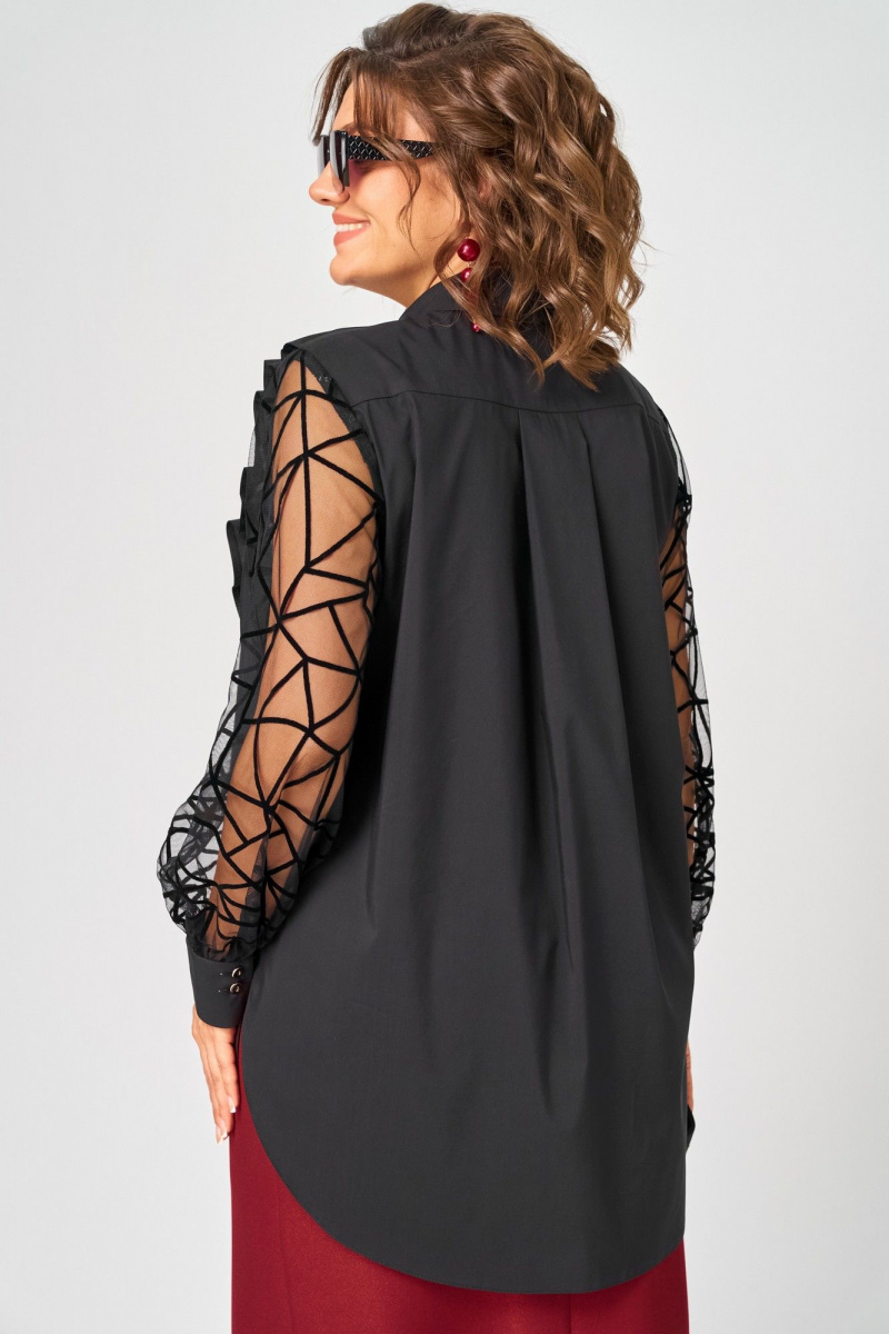 Блузы EVA GRANT 7174-1В черный