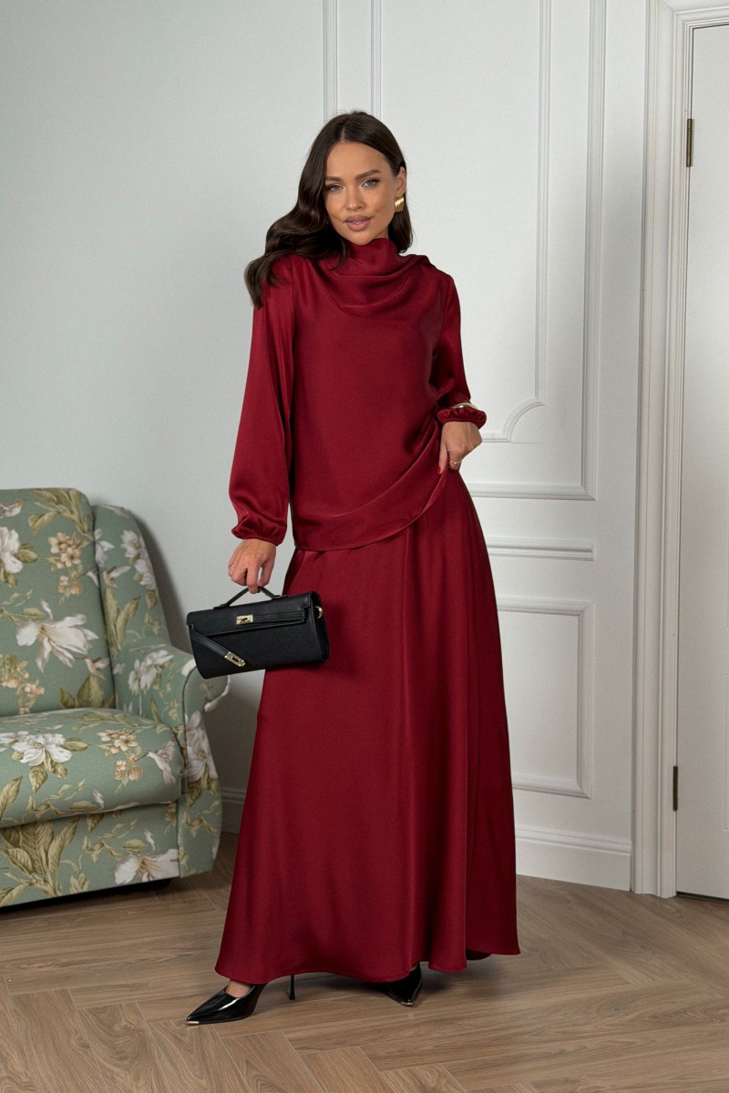 Юбочный комплект DAVA 2236 бордовый