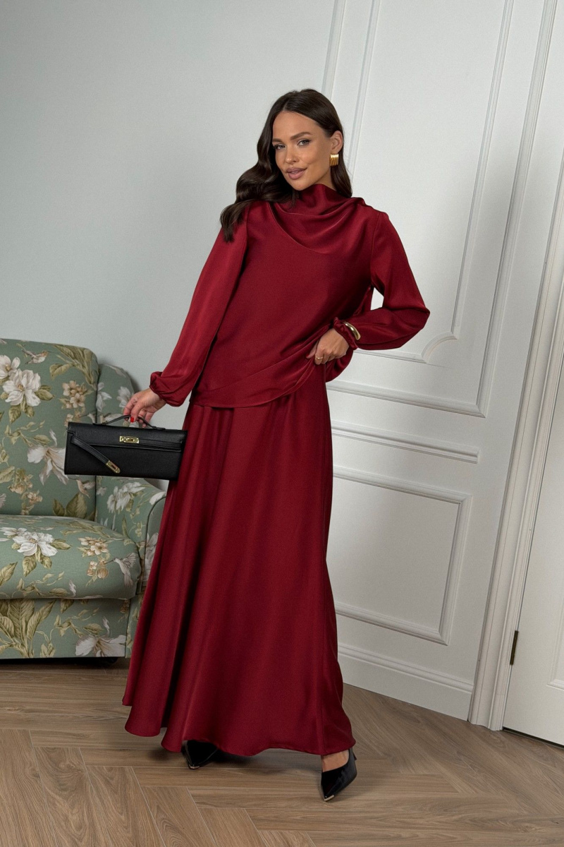 Юбочный комплект DAVA 2236 бордовый