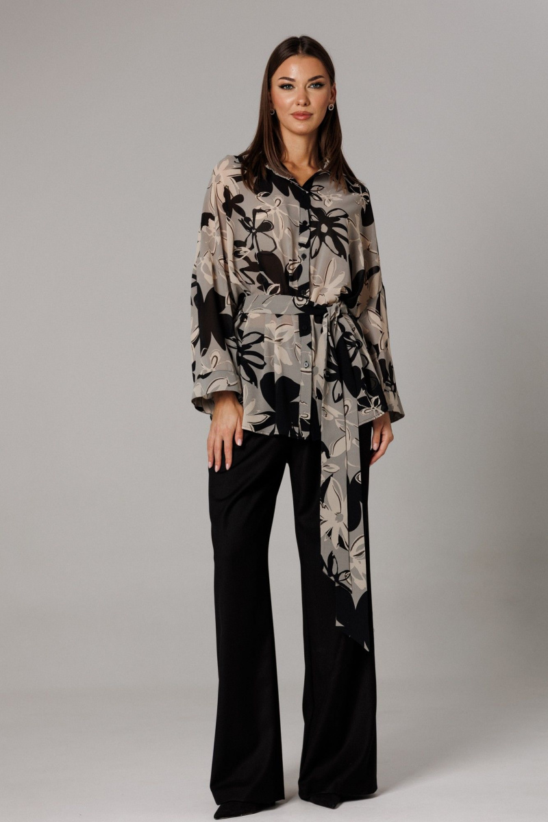 Брючный комплект Ларс Стиль 1166 черный-серый