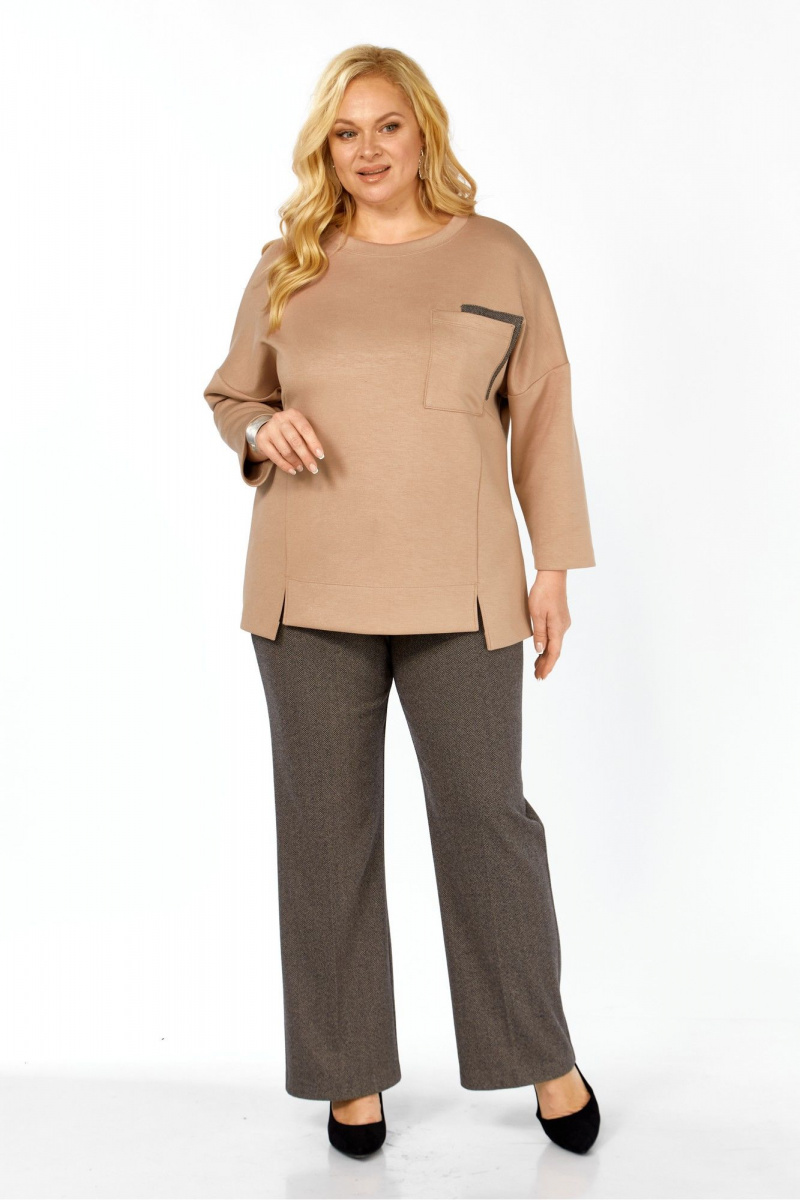 Брючный комплект Элль-стиль 2437 бежевый