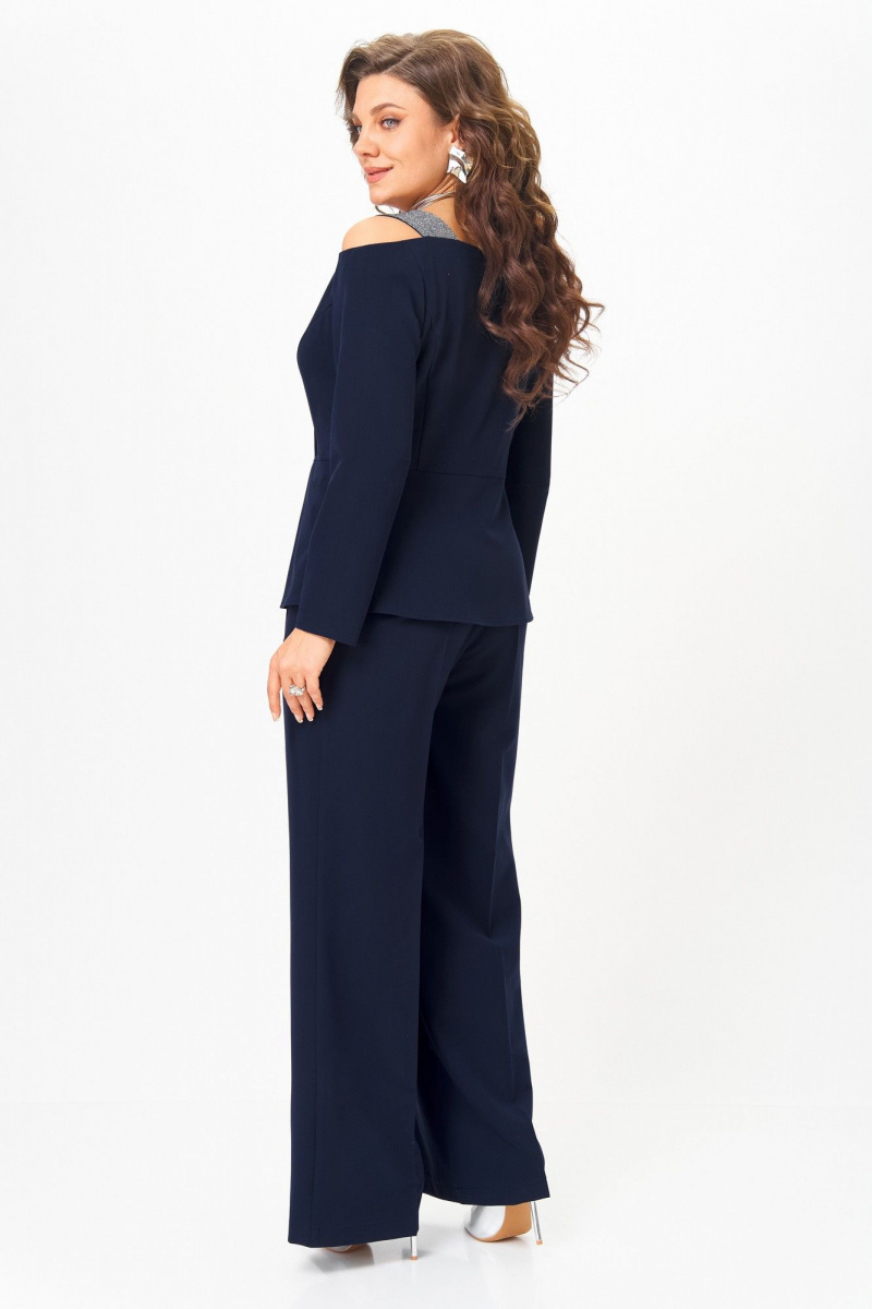 Брючный костюм ANASTASIA MAK 1276 синий