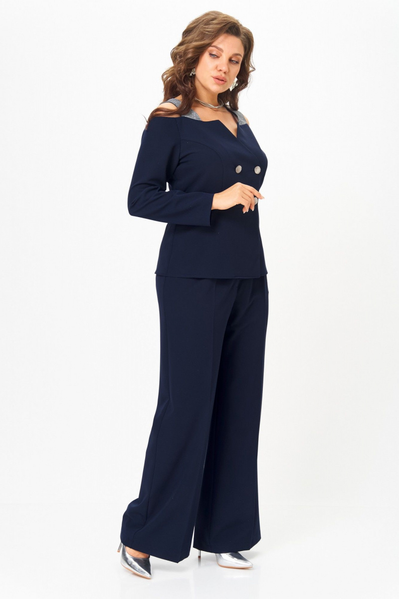 Брючный костюм ANASTASIA MAK 1276 синий